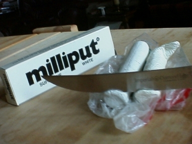cut the Milliput